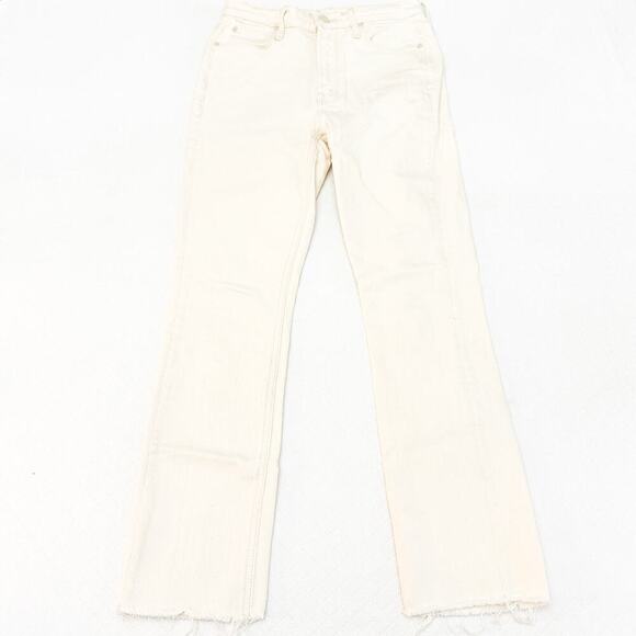 Mother Superior The Dazzler Ankle Fray Superstition Cream Denim Jeans Size 25 - Picture 5 of 13